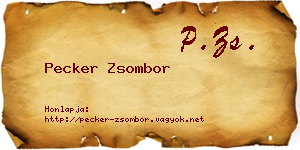 Pecker Zsombor névjegykártya